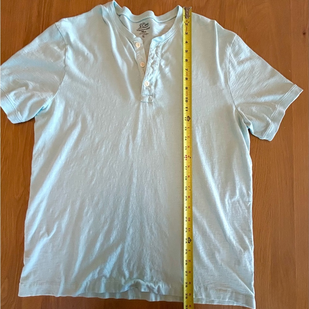 J. Crew Mint Green Short Sleeve Henley - Picture 6 of 11